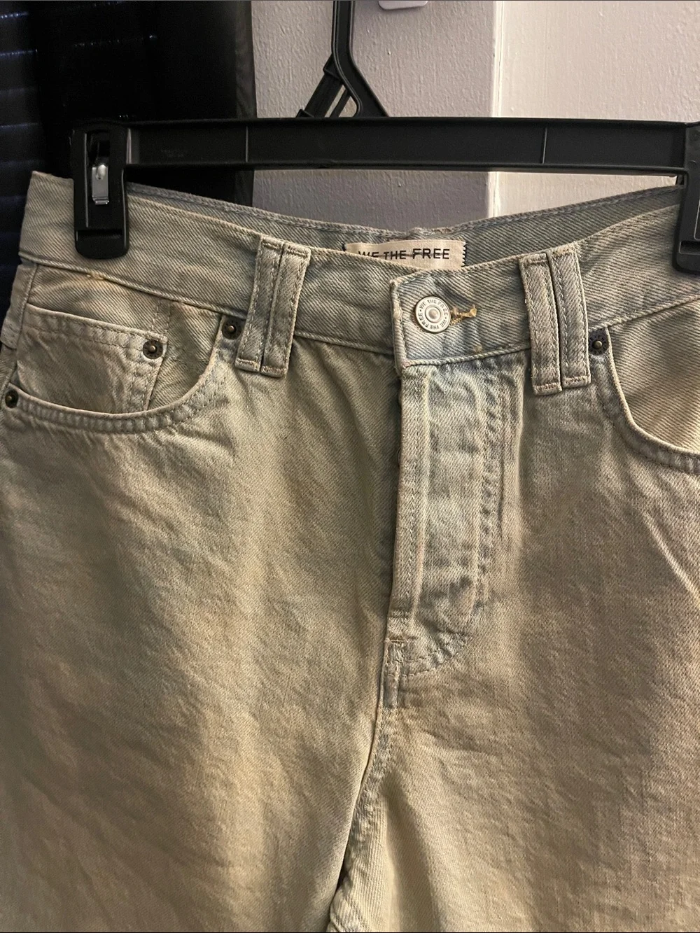 Free People We The Free Women’s Mud Wash Bermuda Denim Jean Jorts Size 25 NWOT